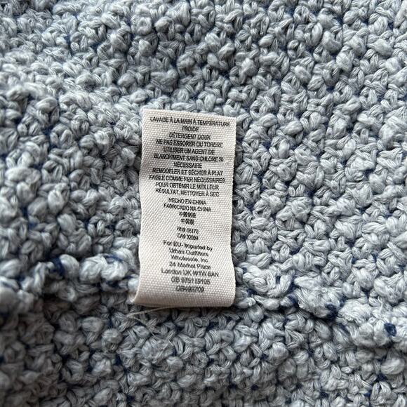 Free People Love Me Tender Cardigan Sweater Hooded Knit Fringe Blue Small - Picture 10 of 12